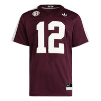 #12 Texas A&M Aggies adidas Premier Strategy Jersey - Maroon