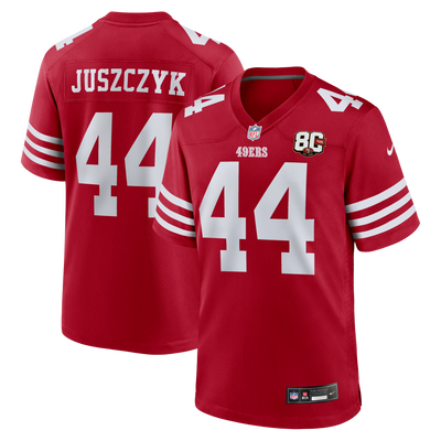 San Francisco 49ers Kyle Juszczyk Nike Scarlet 80th Anniversary Game Jersey