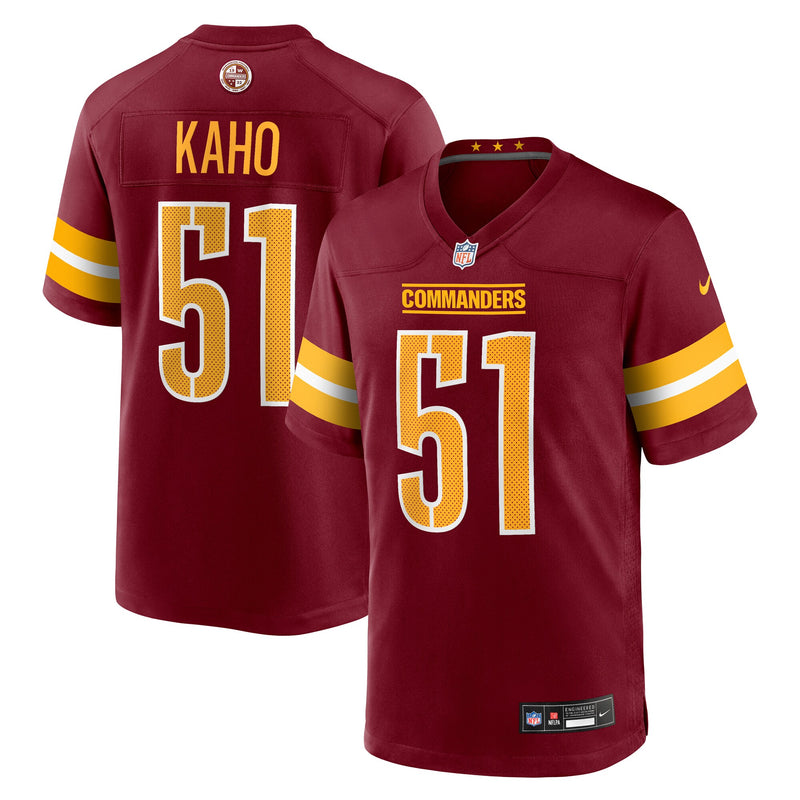 Washington Commanders Ale Kaho Nike Burgundy Team Game Jersey