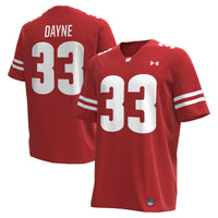 Ron Dayne Wisconsin Badgers Under Armour NIL Football Replica Player Jersey - Red