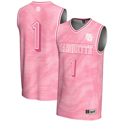 #1 Marquette Golden Eagles GameDay Greats Lightweight Basketball Jersey - Pink