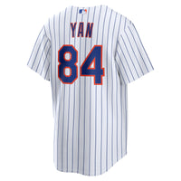 New York Mets Jefry Yan Nike White Home Replica Jersey