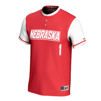 Nebraska Huskers GameDay Greats Lightweight Collegiate Softball Fashion Jersey - Scarlet