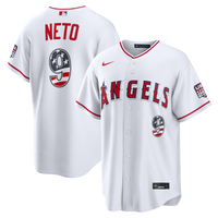 Fourth of July Los Angeles Angels Zach Neto Nike White USA 250 Stadium Jersey