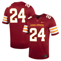 Nike #24 Cardinal Iowa State Cyclones Untouchable Football Jersey