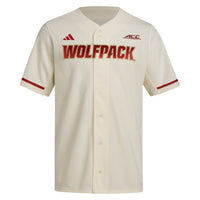NC State Wolfpack adidas Replica Baseball Jersey - Cream