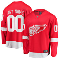 Detroit Red Wings Fanatics Red Home Breakaway Custom Jersey