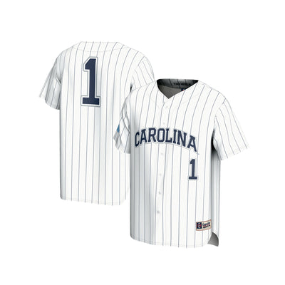 #1 North Carolina Tar Heels GameDay Greats Lightweight Baseball Fashion Jersey - White