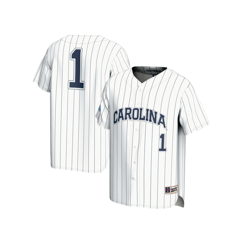 #1 North Carolina Tar Heels GameDay Greats Lightweight Baseball Fashion Jersey - White