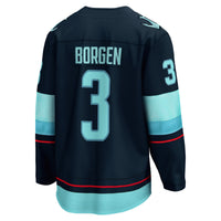 Seattle Kraken Will Borgen Fanatics Deep Sea Blue Home Breakaway Player Jersey