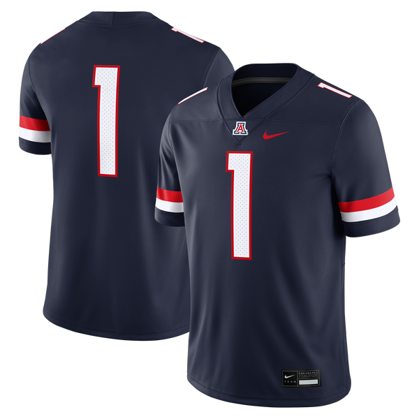 #1 Arizona Wildcats Nike Home Game Football Jersey - Navy