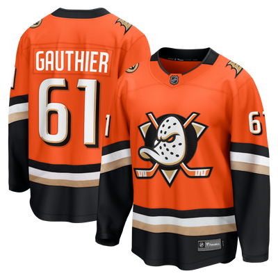 Anaheim Ducks Cutter Gauthier Fanatics Orange Home Breakaway Jersey
