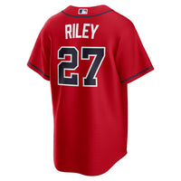 Atlanta Braves Austin Riley Nike Red Alternate 2 Replica Jersey