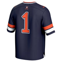 #1 Virginia Cavaliers GameDay Greats Lightweight Collegiate Football Fashion Jersey - Navy