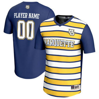 Marquette Golden Eagles GameDay Greats Collegiate Soccer NIL Pick-A-Player Fashion Jersey - Blue/Gold