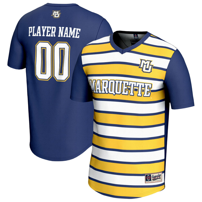 Marquette Golden Eagles GameDay Greats Collegiate Soccer NIL Pick-A-Player Fashion Jersey - Blue/Gold
