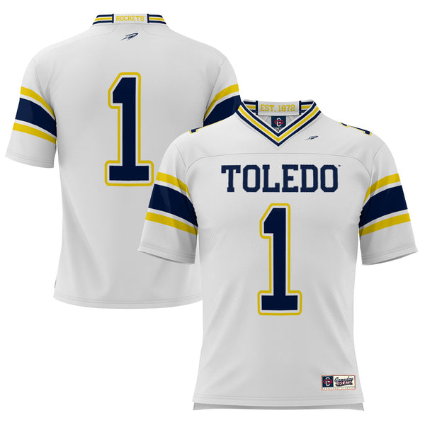 #1 Toledo Rockets GameDay Greats Endzone Football Jersey - White