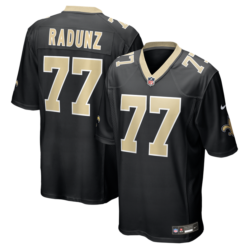 New Orleans Saints Dillon Radunz Nike Black Team Game Jersey