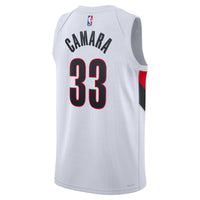 Portland Trail Blazers Nike Replica Association Edition Swingman Jersey - White - Toumani Camara