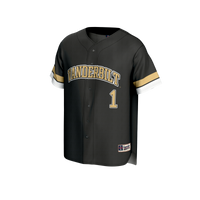 #1 Vanderbilt Commodores GameDay Greats Lightweight Collegiate Baseball Fashion Jersey - Black
