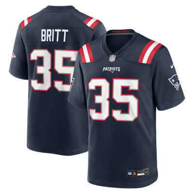 New England Patriots K.J. Britt Nike Navy Team Game Jersey