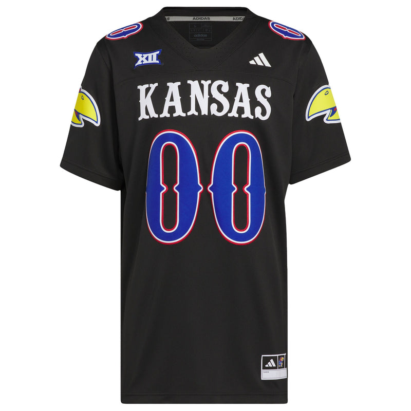 #00 Kansas Jayhawks adidas Alternate Premier Jersey - Black