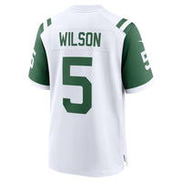 New York Jets Garrett Wilson Nike White Classic Alternate Game Jersey