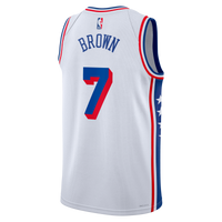 Philadelphia 76ers Nike Association Edition Swingman Jersey - White - Jaylen Brown