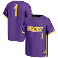 #1 LSU Tigers GameDay Greats Lightweight Baseball Fashion Jersey - Purple