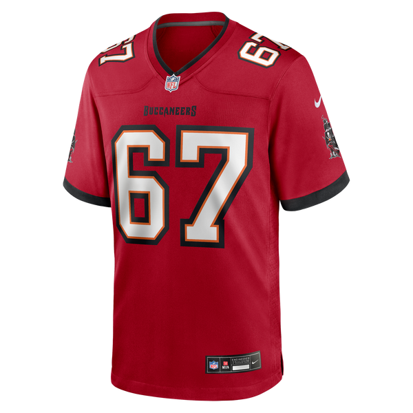 Tampa Bay Buccaneers Luke Goedeke Nike Red Game Player Jersey