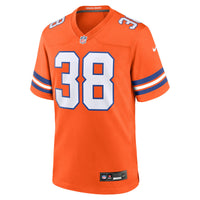 Denver Broncos Jaleel McLaughlin Nike Orange Mile High Collection 1977 Throwback Player Game Jersey