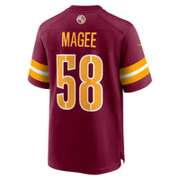 Washington Commanders Jordan Magee Nike Burgundy Game Jersey