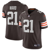 Cleveland Browns Denzel Ward Nike Brown Vapor Limited Jersey