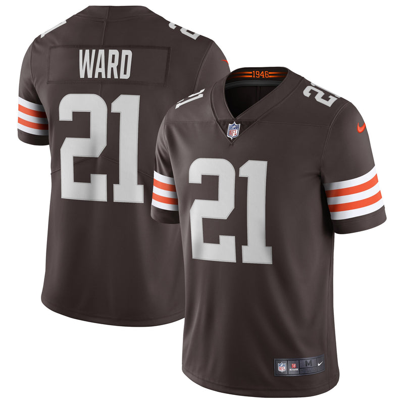 Cleveland Browns Denzel Ward Nike Brown Vapor Limited Jersey