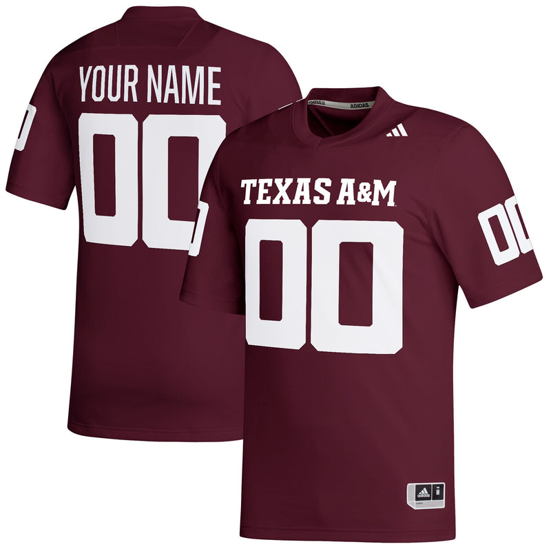 Texas A&M Aggies adidas Custom Replica Football Jersey - Maroon