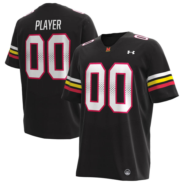 Maryland Terrapins Under Armour Alternate NIL Pick-A-Player Replica Football Jersey - Black