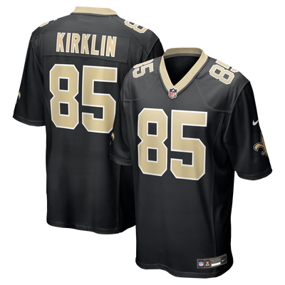 New Orleans Saints Jontre Kirklin Nike Black Team Game Jersey