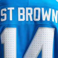Detroit Lions Amon-Ra St. Brown Nike Blue Team Vapor F.U.S.E. Stitched Limited Jersey