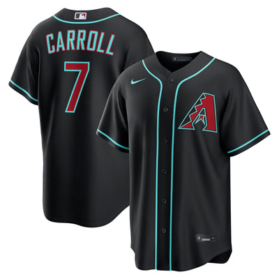 Arizona Diamondbacks Corbin Carroll Nike Black Alternate Replica Jersey