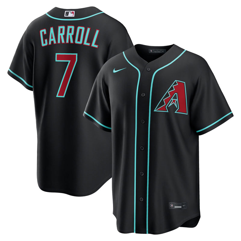 Arizona Diamondbacks Corbin Carroll Nike Black Alternate Replica Jersey
