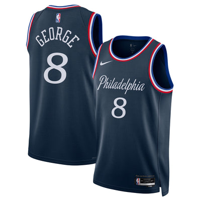 Philadelphia 76ers Nike 2025/26 City Edition Swingman Jersey - Navy - Paul George
