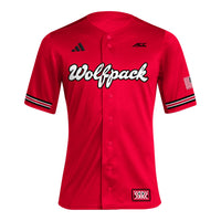 NC State Wolfpack adidas Reverse Retro Replica Baseball Jersey - Red