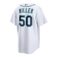 Seattle Mariners Bryce Miller Nike White Home Replica Jersey