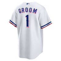 Texas Rangers Nike White #1 Groom Home Replica Jersey