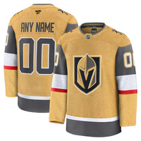 Vegas Golden Knights Fanatics Gold Home Premium Custom Jersey