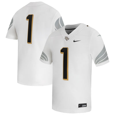 #1 UCF Knights Nike Away Game Football Jersey - White