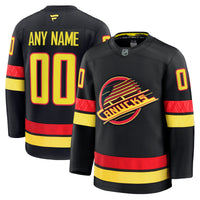 Vancouver Canucks Fanatics Black Alternate Premium Custom Jersey