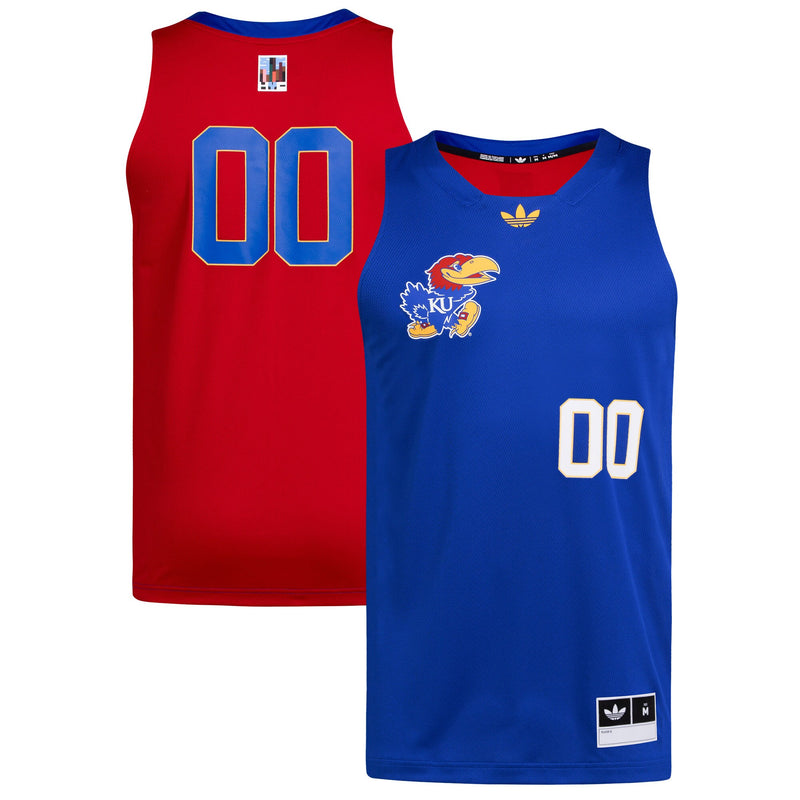 #00 Kansas Jayhawks adidas Black History Month Basketball Jersey - Royal/Red