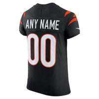 Cincinnati Bengals Nike Black Team Vapor F.U.S.E. Elite Custom Jersey