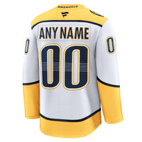 Nashville Predators Fanatics White Away Premium Custom Jersey